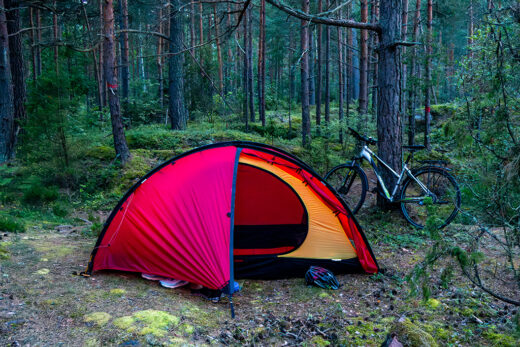 Min första cykelsemester med tält - här på Gränsö utanför Västervik